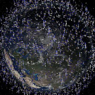 Space debris wallpaper