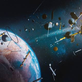 Space debris wallpaper