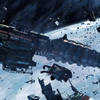 Space debris wallpaper