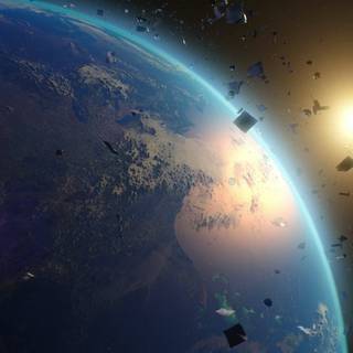 Space debris wallpaper