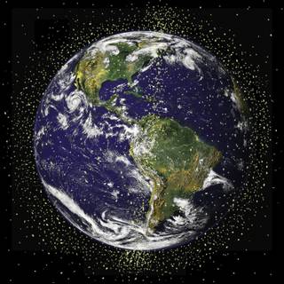 Space debris wallpaper