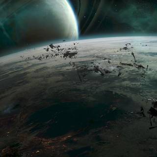 Halo Space wallpaper