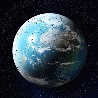 Space debris wallpaper