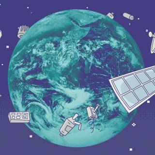 Space debris wallpaper