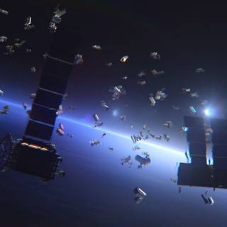 Space debris wallpaper
