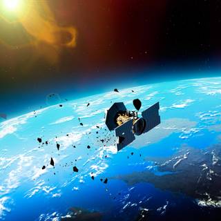Space debris wallpaper