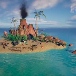 Larva Island wallpaper