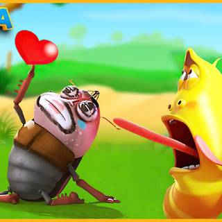 Larva Island wallpaper