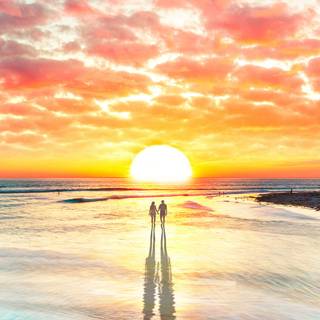 Illustration sunset 4k wallpaper