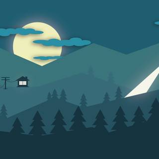 Illustration lighthouse 4k wallpaper