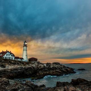 Illustration lighthouse 4k wallpaper