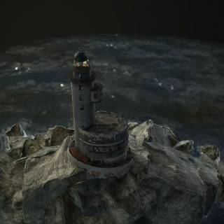 Illustration lighthouse 4k wallpaper