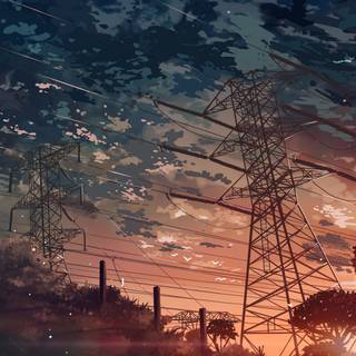 Sunset anime 4k ultra wallpaper