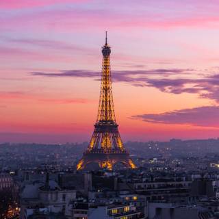 Sunset Eiffel Tower wallpaper