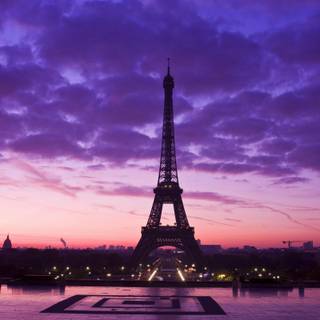 Sunset Eiffel Tower wallpaper
