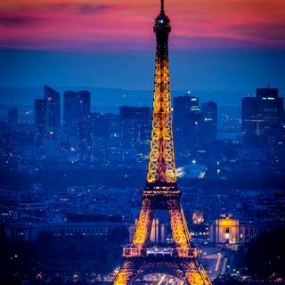 Sunset Eiffel Tower wallpaper