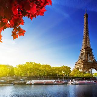 Sunset Eiffel Tower wallpaper