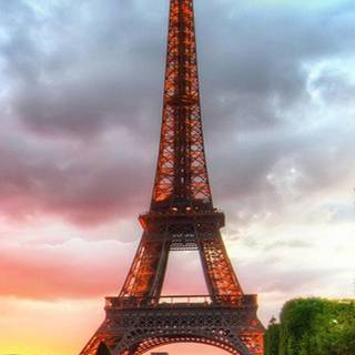Sunset Eiffel Tower wallpaper