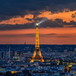 Sunset Eiffel Tower wallpaper