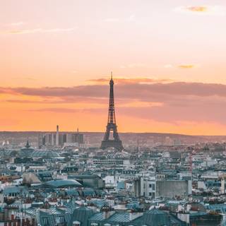 Sunset Eiffel Tower wallpaper