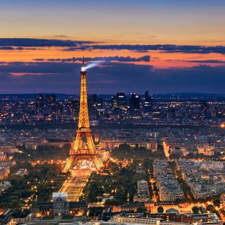 Sunset Eiffel Tower wallpaper