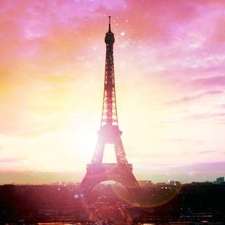 Sunset Eiffel Tower wallpaper