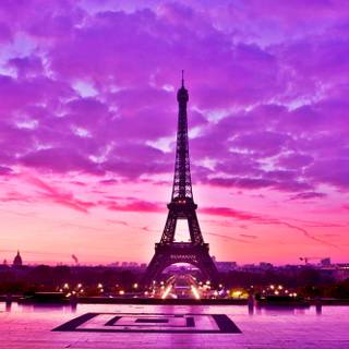 Sunset Eiffel Tower wallpaper