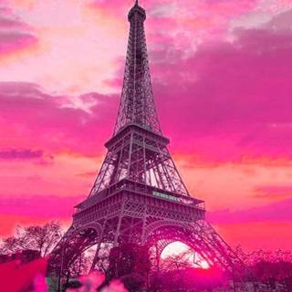 Sunset Eiffel Tower wallpaper