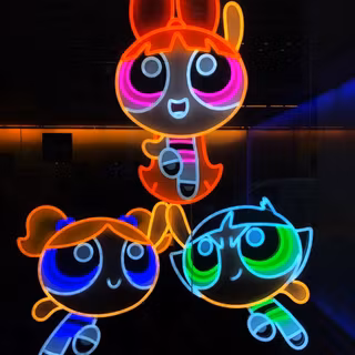 Powerpuff Girls neon wallpaper