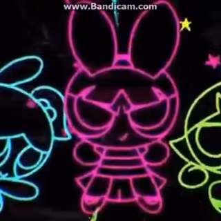 Powerpuff Girls neon wallpaper