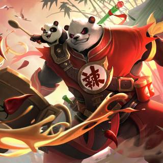 Red panda fantasy wallpaper