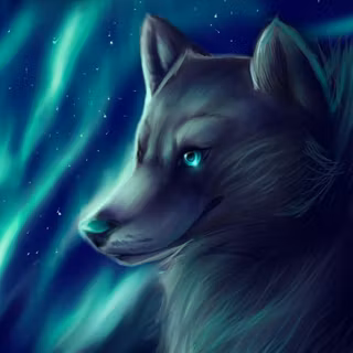 Wolf northern lights wallpaper