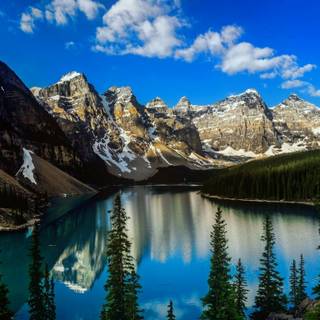 Lakeshore serenity wallpaper