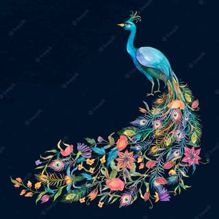 Peacock art wallpaper