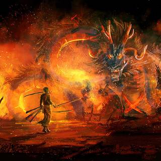 Zoro vs Kaido wallpaper