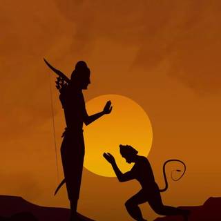 Hanuman Shadow wallpaper