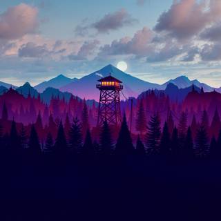 Firewatch sunset wallpaper