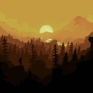Firewatch sunset wallpaper
