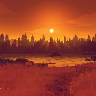 Firewatch sunset wallpaper