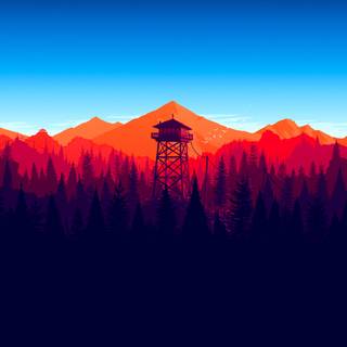 Firewatch sunset wallpaper
