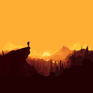 Firewatch sunset wallpaper