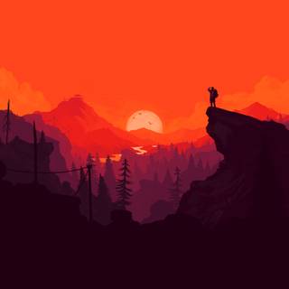 Firewatch sunset wallpaper