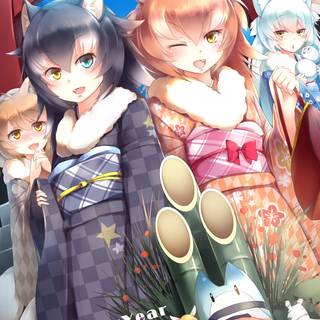 Eastern Wolf Kemono Friends wallpaper