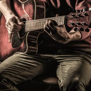 Acoustic guitar players wallpaper