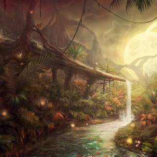 Rainforest fantasy world wallpaper