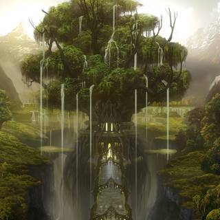 Rainforest fantasy world wallpaper