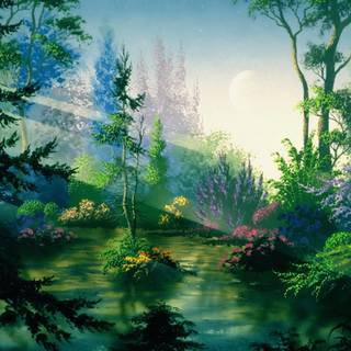 Rainforest fantasy world wallpaper