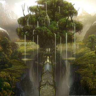 Rainforest fantasy world wallpaper