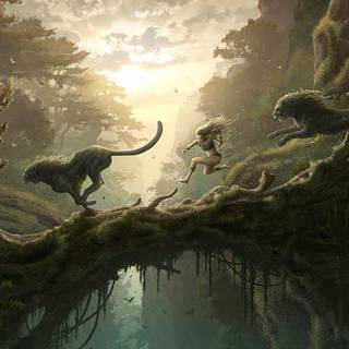 Rainforest fantasy world wallpaper