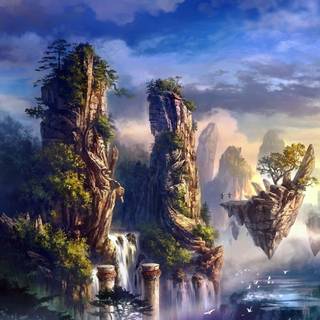 Rainforest fantasy world wallpaper